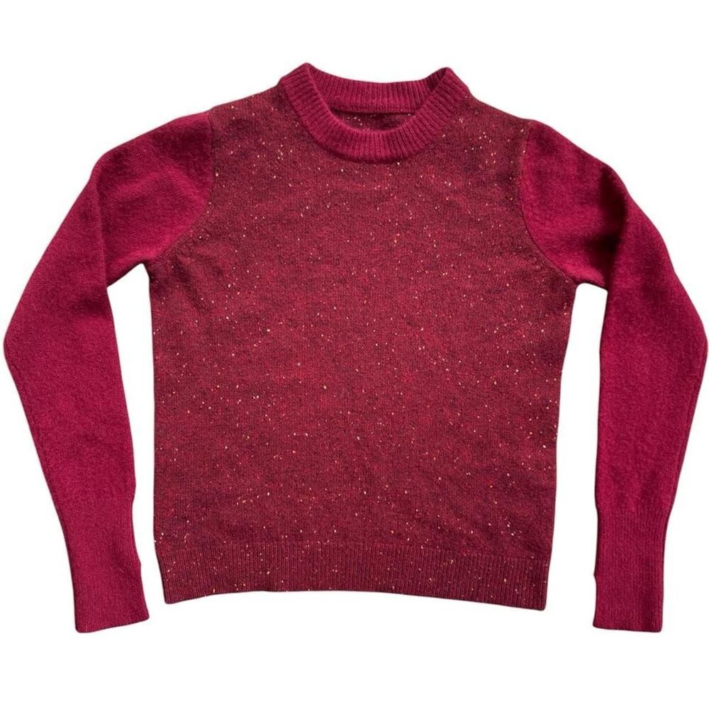 100% Cashmere 3.1 Phillip Lim Women's Red & Burgundy Raglan Sweater - XS